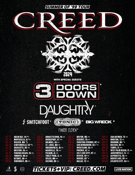 creed band tour 2023